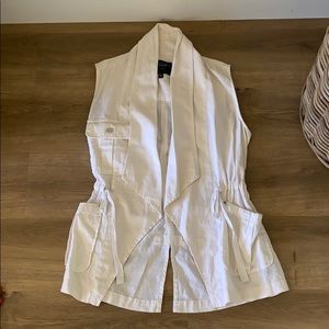 Sanctuary clothing white linen vest